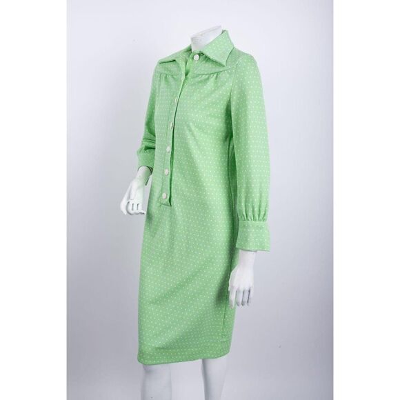 1970's Vintage Polka Dot Dress David Crystal Women - Picture 3 of 8